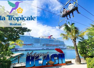 Carnival's Isle Tropicale private destination in Roatan