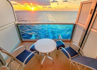 aft-facing balcony cabin on cruise ship