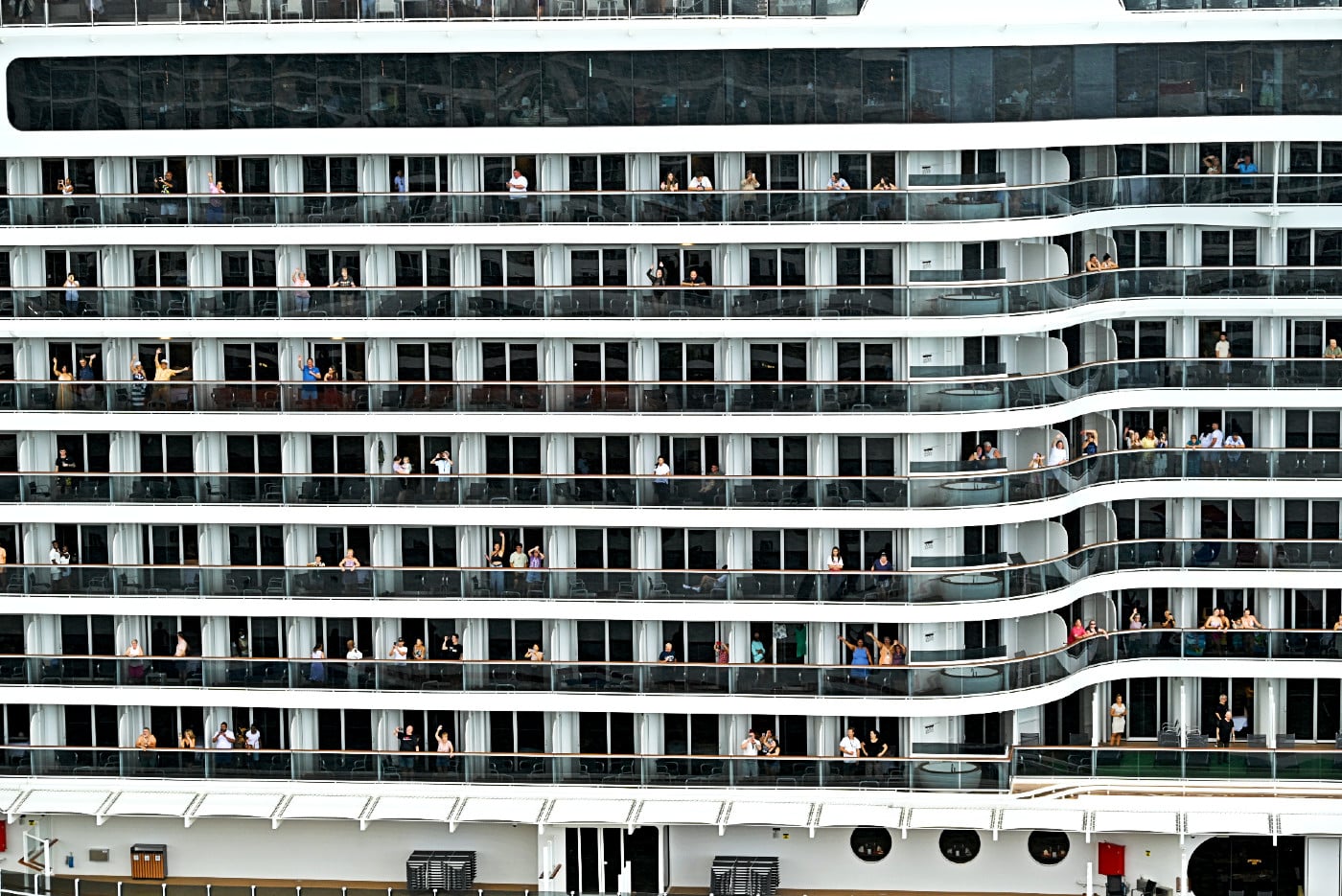 balcony staterooms on side of cruise ship, MSC