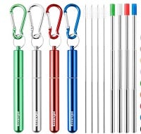 collapsible travel straws