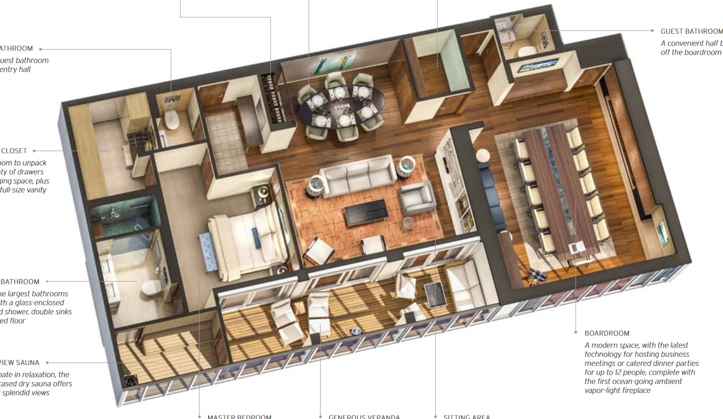 layout of owners suite viking