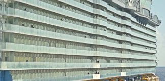 Allure of the Seas, Royal Caribbean cruise ship from side view