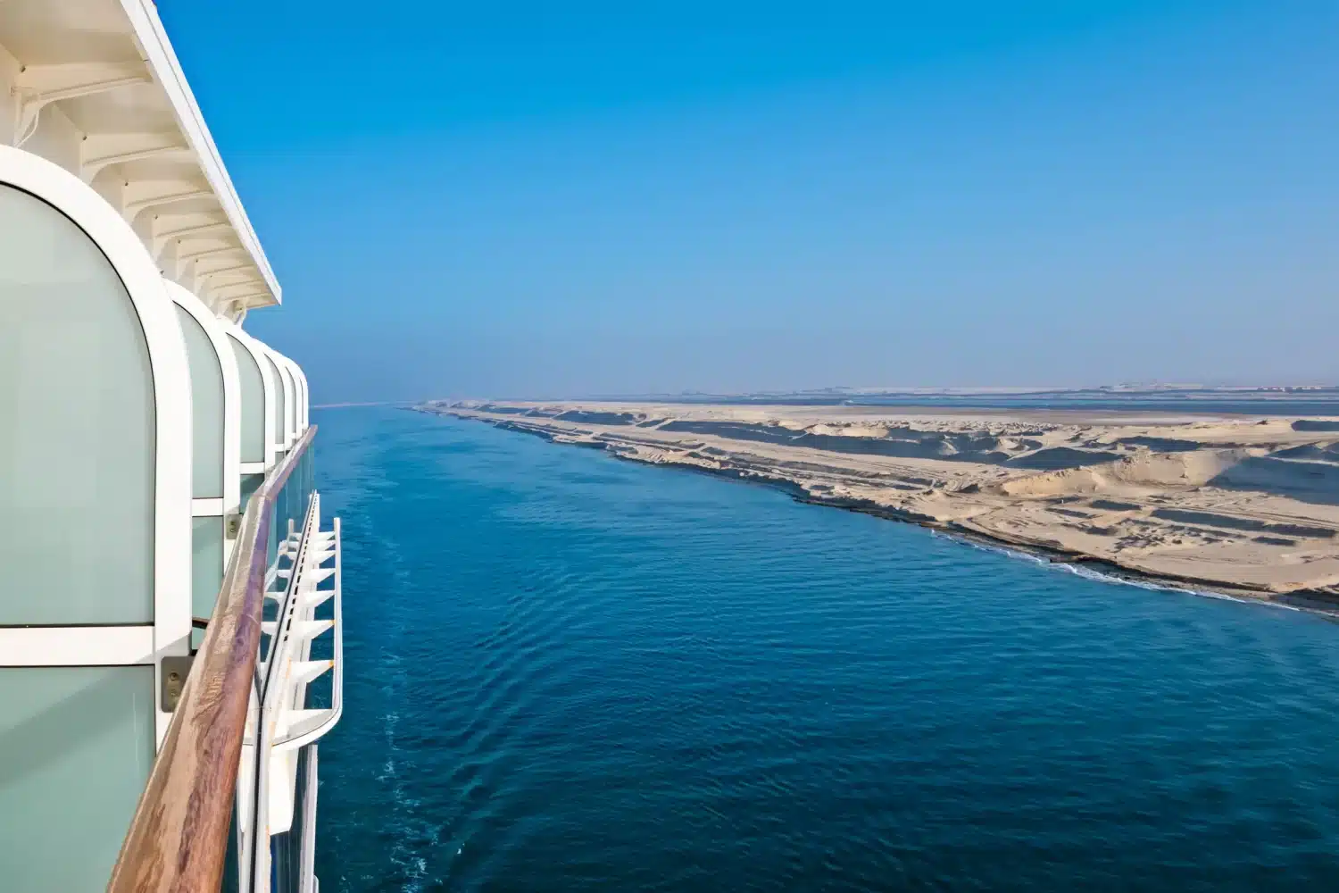 Cruise ship in the Suez Canal