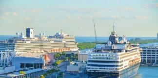 Holland America ships in port at Port Everglades