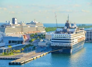 Holland America ships in port at Port Everglades