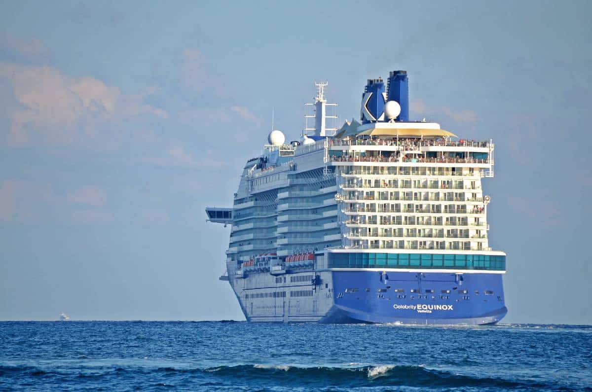 Image of cruise ship Celebrity Equinox sailing out of Port Everglades