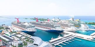 Image of cruise ships in port in Nassau Bamahas