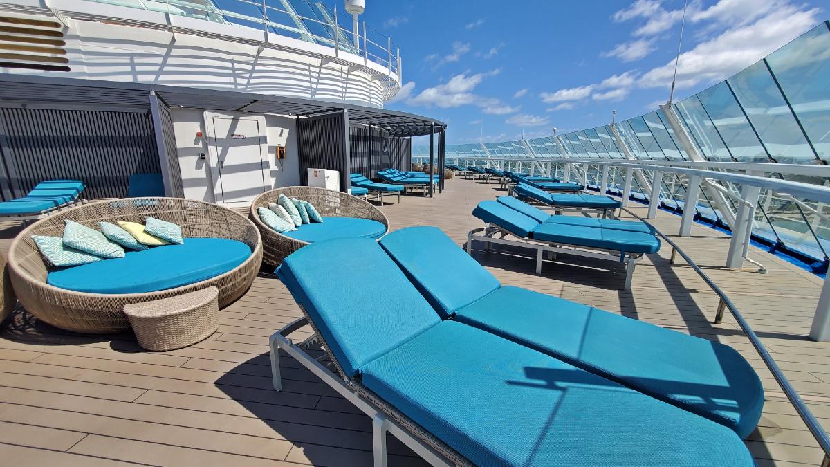 loungers on cruise ship