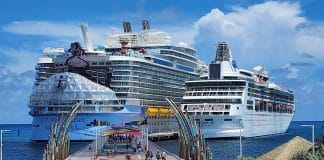 Royal Caribbean cruise ships at CocoCay