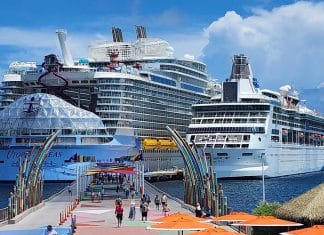 Royal Caribbean cruise ships at CocoCay
