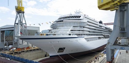 Another New Viking Ocean Ship Touches Water for the First Time