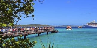 New Caledonia cruise ship in Lifou