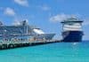 Three cruise ships docked in Costa Maya