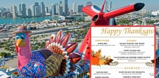 Carnival Menu for Thanksgiving 2024