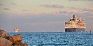 Two ships departing Port Everglades