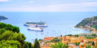 Nice France Cruise Port with two ships