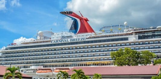 Carnival cruise ship in St. Thomas
