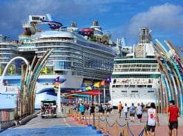 Two Royal Caribbean cruise ships