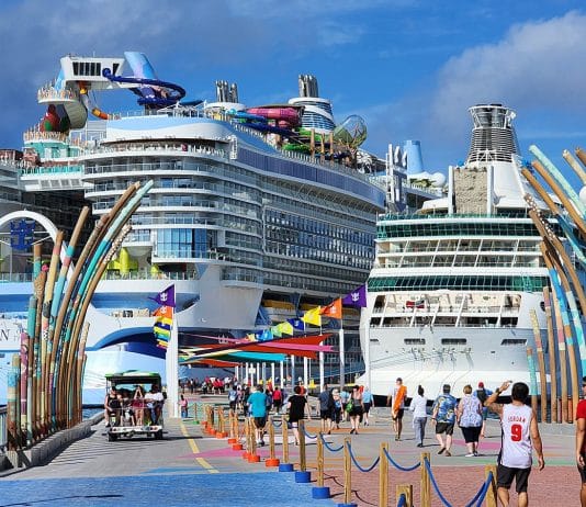 Two Royal Caribbean cruise ships