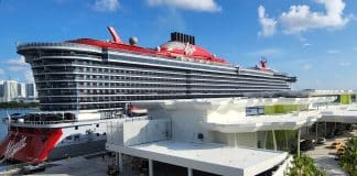 Virgin Voyages cruise ship at PortMiami