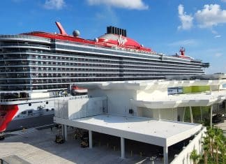 Virgin Voyages cruise ship at PortMiami
