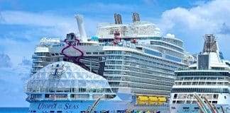 Utopia of the Seas in CocoCay at pier