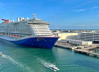 Carnival Mardi Gras in Port Canaveral docked