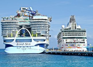 Icon of the Seas and Vision of the Seas in CocoCay