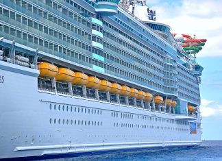 Cruise Passenger Beaten Unconscious After Asking Teens to Stop Jumping in Elevator Liberty of the Seas Royal Caribbean Ship from side