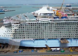 Royal Caribbean Gives Inside Look at $100 Million Renovation to Allure of the Seas Allure of the Seas in dry dock