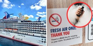 Vaping on cruise ships policies from Carnival