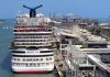 Carnival cruise ship Horizon in Miami on embarkation day