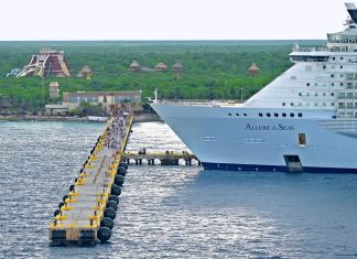Allure of the Seas docked in Costa Maya