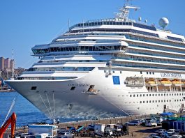 Costa Serena cruise ship in port