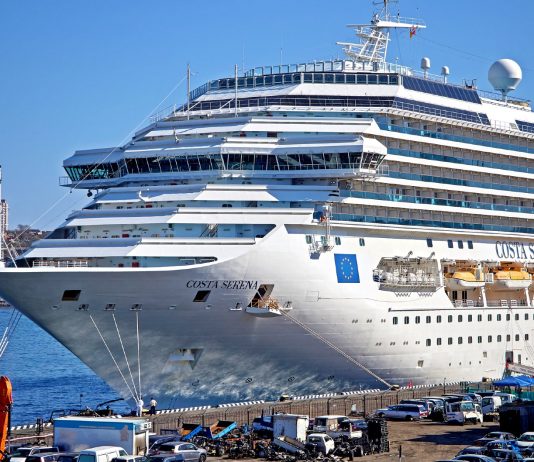 Costa Serena cruise ship in port
