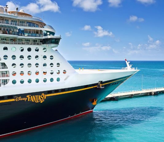Disney Fantasy cruise ship docked