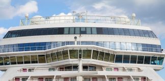 Front facing balcony cabins on cruise ship