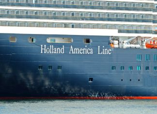 Holland America Ship’s Mooring Lines Snap in Strong Winds as Gangway Falls Into Water Westerdam Holland America cruise ship