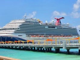 Carnival Vista docked at Celebration Key