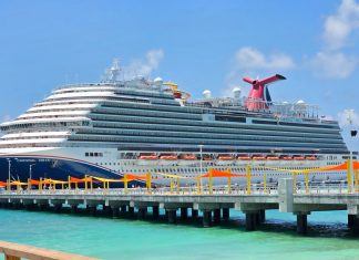 Carnival Vista docked at Celebration Key