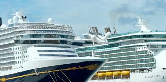 Disney Wish and Mariner of the Seas in Port