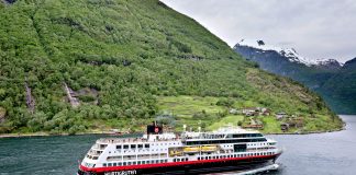 Hurtigruten cruise ship in Norway