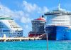 cruise ships in port, costa maya mexico