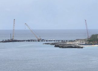 Latest Construction Photos of the Pier on Great Stirrup Cay pier great stirrup cay