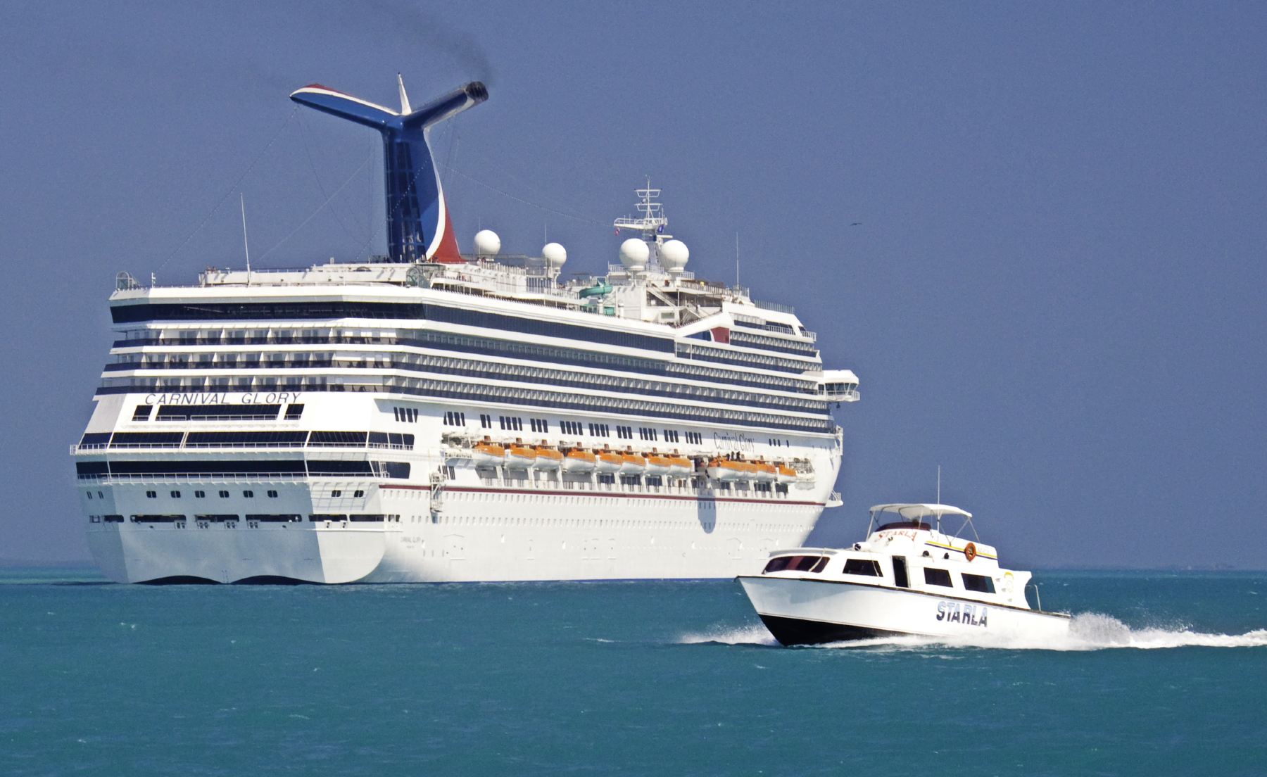 Carnival Glory sailing away