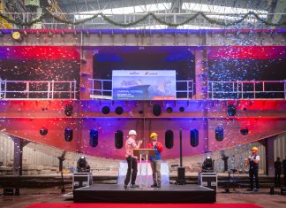 Carnival Festivale keel laying