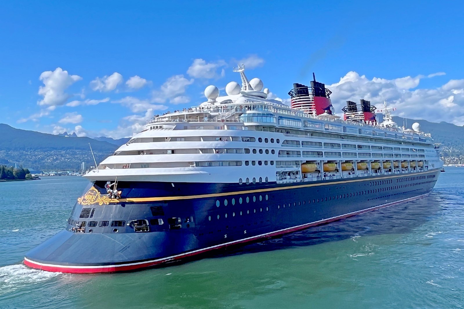 Disney Wonder sailing out of Vancouver, Canada