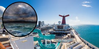 Cruise Passengers Describe Scary Moments as Carnival Panorama Tilts in Violent Storm Carnival Panorama storm