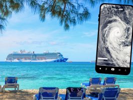 Princess cruise ship during hurricane season