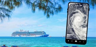 Princess cruise ship during hurricane season
